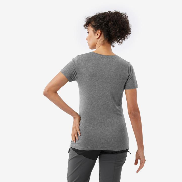 Produktbild Forclaz Merinoshirt Damen kurzarm Lyocell - Merino Fresh grau (M)