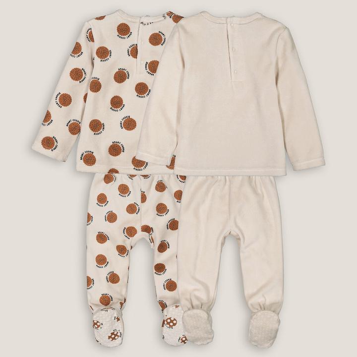 Produktbild La Redoute Collections 2er-Pack Samt-Pyjamas mit Cookie-Motiven (86)