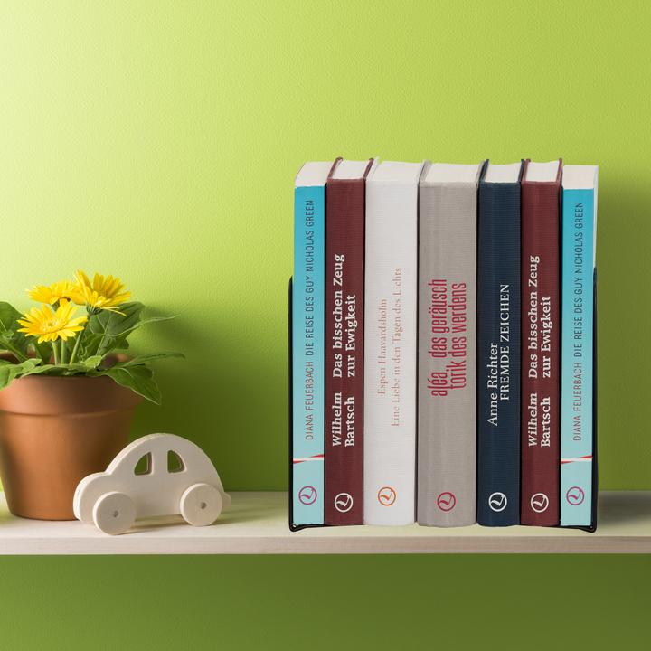 Actual product image Relaxdays Set of 2 Bookends for Shelves (12.5 x 9 x 14.5 cm)