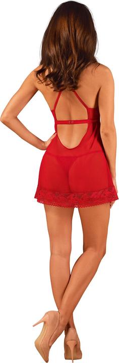 Actual product image Obsessive Lacelove Babydoll & Thong Red Xl/Xxl (L, XL)