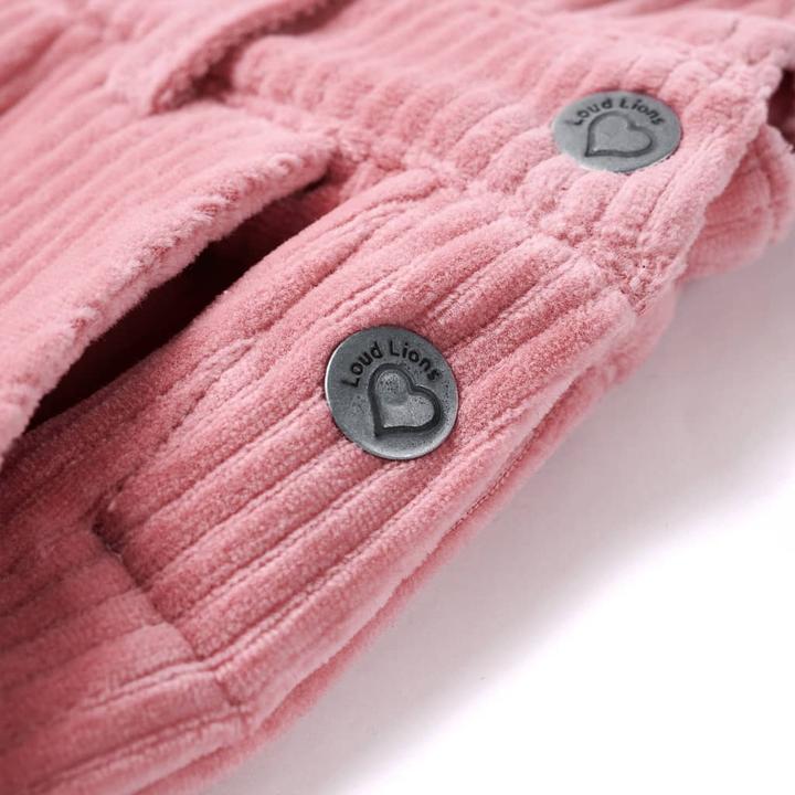 Immagine prodotto VidaXL Salopette da bambino in velluto a coste rosa chiaro 128,Materiale: 58 % cotone (128)
