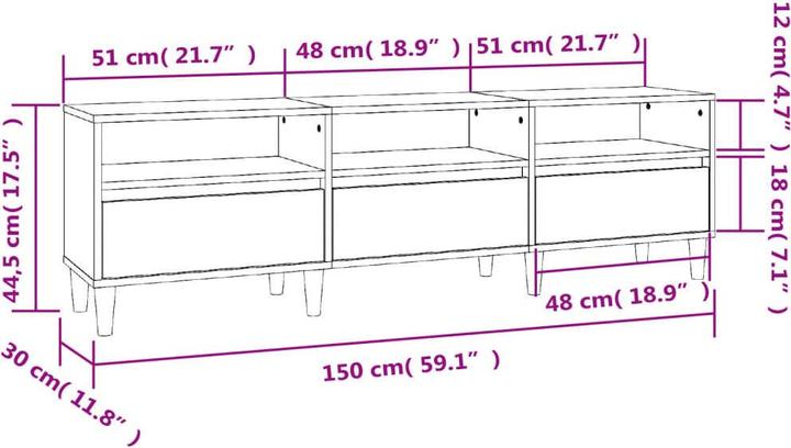 Produktbild VidaXL Jakobe (150 x 30 x 44.5 cm)