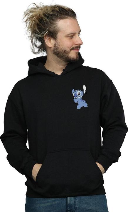 Actual product image Disney Mens Lilo And Stitch Stitch Backside Breast Print Hoodie (XXL)