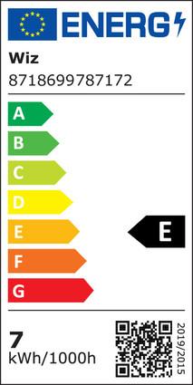 Energy Label WiZ Smart Filament (E27, 6.70 W, 806 lm, 1 x, E)