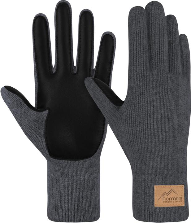 Normani Damen Merino Strick-Fingerhandschuhe mit Schafleder „Nakara" - 9643