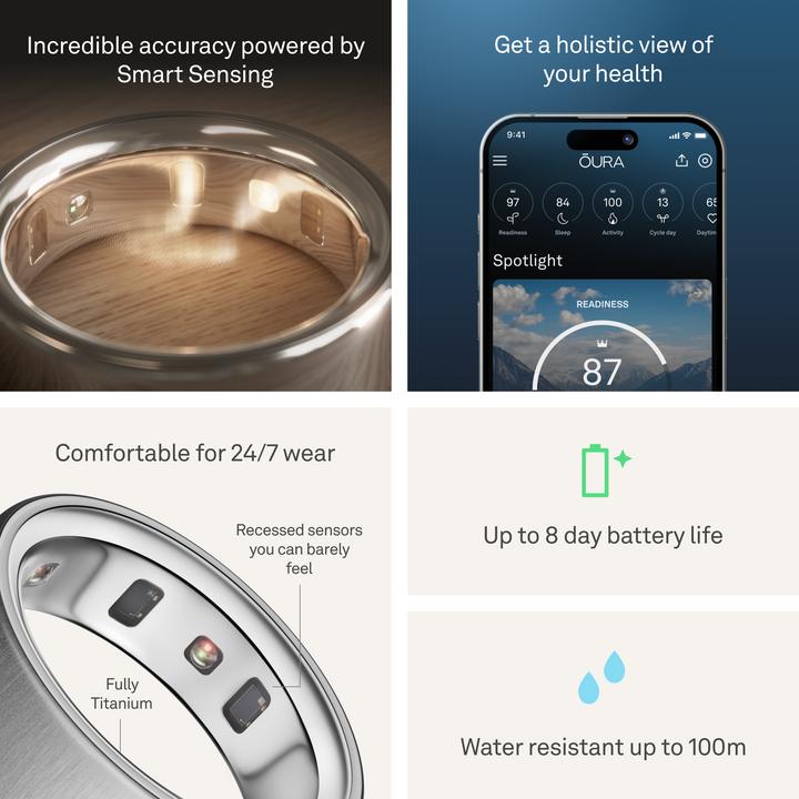 Produktbild Oura Ring 4 (11, Brushed Silver)