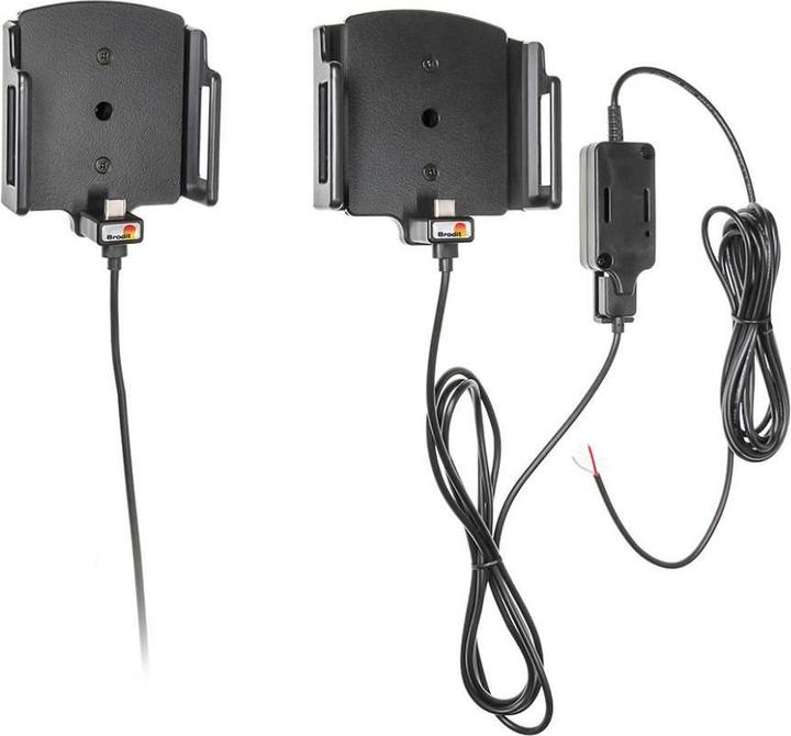 Produktbild Brodit Universal PDA Halter Molex mit USB Typ C (B: 75-89 mm T: 12-16 mm)