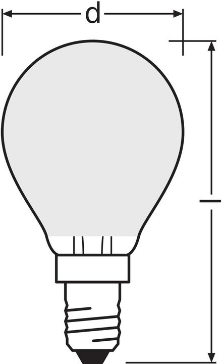 Actual product image Osram Base classic P (E14, 4 W, 470 lm, 2 x, E)