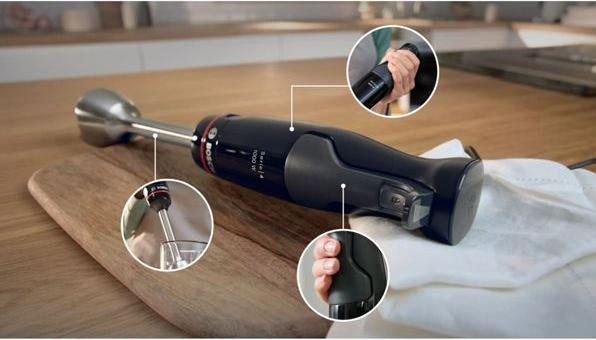 Actual product image Bosch Hausgeräte Series 4, Hand Blender, ErgoMaster, 1000 W, Black, anthracite, MSM4B6V2 (EU plug)
