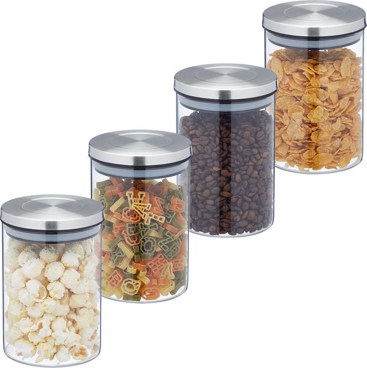 Actual product image Relaxdays 4x storage jars (0.75 l)
