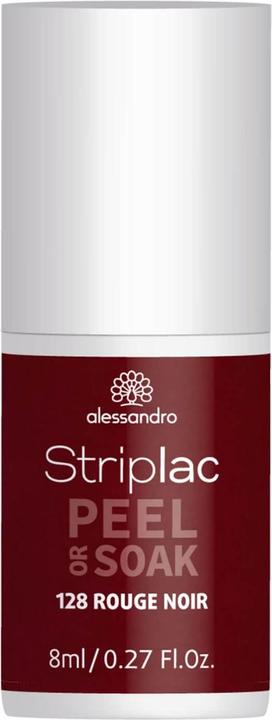 Actual product image Alessandro Striplac Peel or Soak Rouge Noir 8 ml (128 Rouge Noir, Peelable nail polish)
