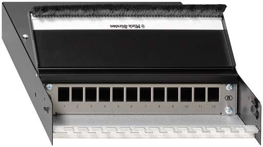Image du produit Rutenbeck CP-UM A-12 Ap - RJ-45 - Cat6,Cat6a - noir - argenté - 236 mm - 303 mm - 56 mm