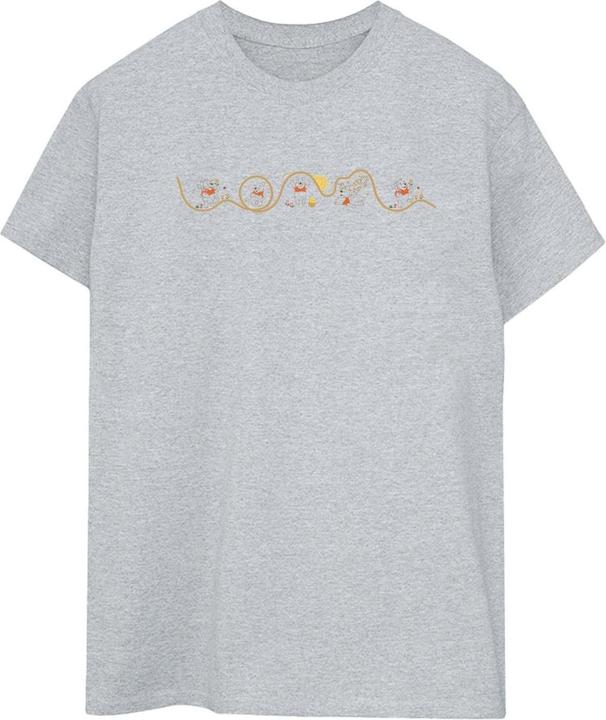 Actual product image Disney Womens/Ladies Winnie The Pooh Tigger Line Cotton Boyfriend T-Shirt (4XL)