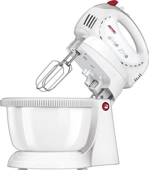 Immagine prodotto MPM 5826974 mmr 17 MMR-17Z Miscelatore manuale 500 W con pentola in acciaio inox, 1 litro, bianco (300 W)