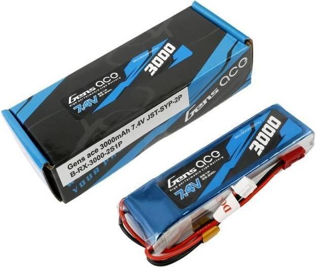 Produktbild Gens Ace 3000mAh 7.4V 1C 2S1P LiPo Battery (7.40 V, 3000 mAh)