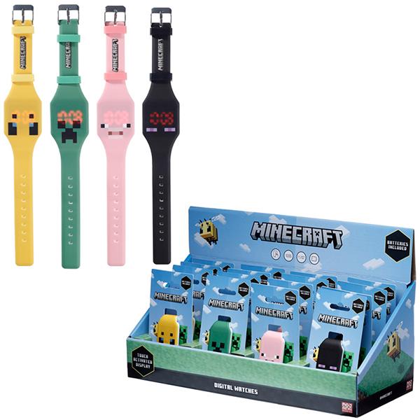 Actual product image Puckator Minecraft Faces Silicone Digital Watch (Digital watch)