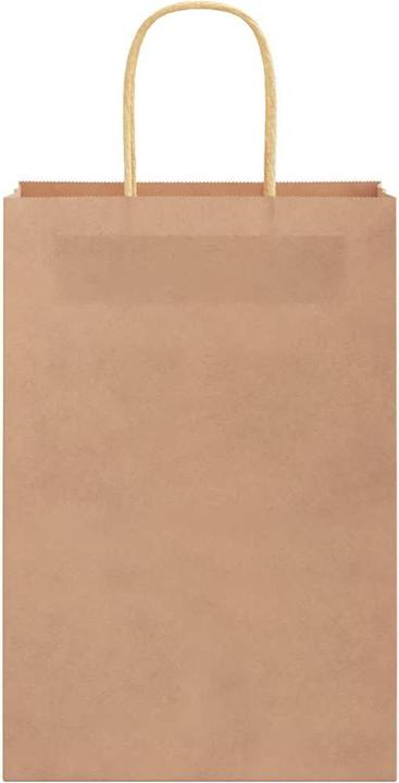 Immagine prodotto VidaXL Sacchetti di carta kraft 250 pezzi con maniglia marrone 22x11x31 cm (Borsa da regalo, 250 x)