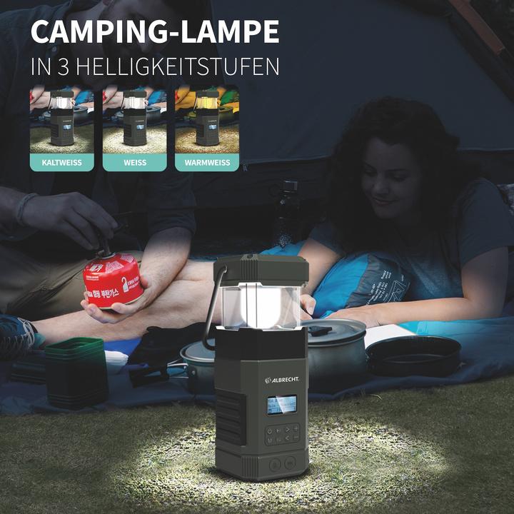 Productafbeelding Albrecht DR 114 DAB+ noodbuitenradio met campinglampje (DAB+, VHF, Bluetooth)