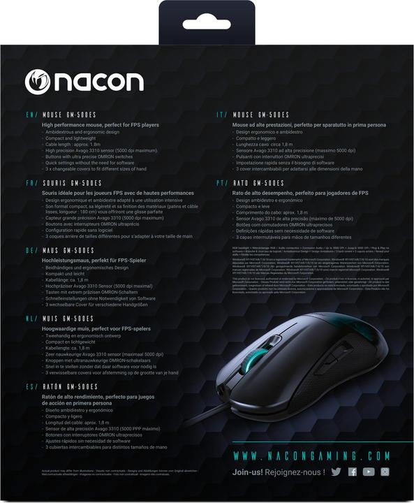 Actual product image Nacon Gaming GM-500 E-Sport (Cable)