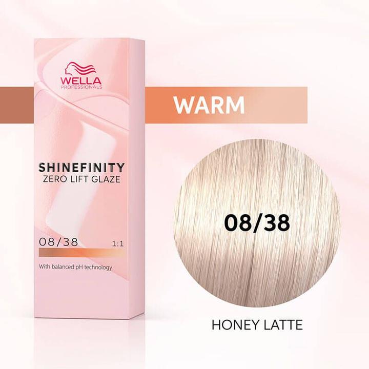Actual product image Wella Shinefinity (08, 38 - Honey Latte)