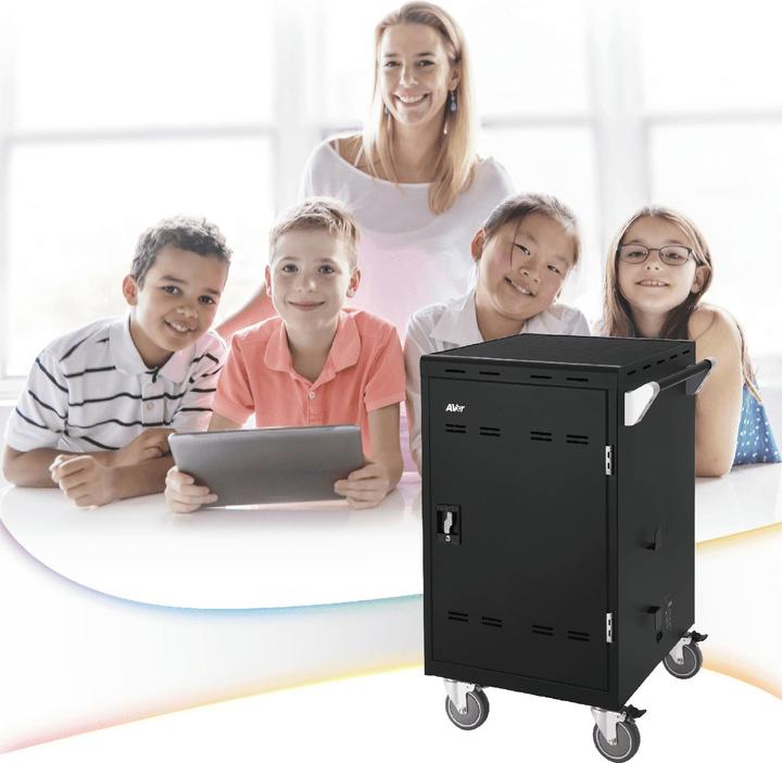 Image du produit AVerMedia AVer E24c - Chariot (charge uniquement) pour 24 tablettes / ordinateurs portables - verrouillable - (14")