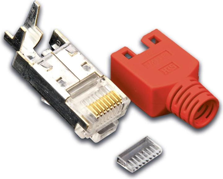 Immagine prodotto Wirewin Spina RJ45 Hirose TM11 50 pezzi, Rosso (Connettore del cavo di rete)