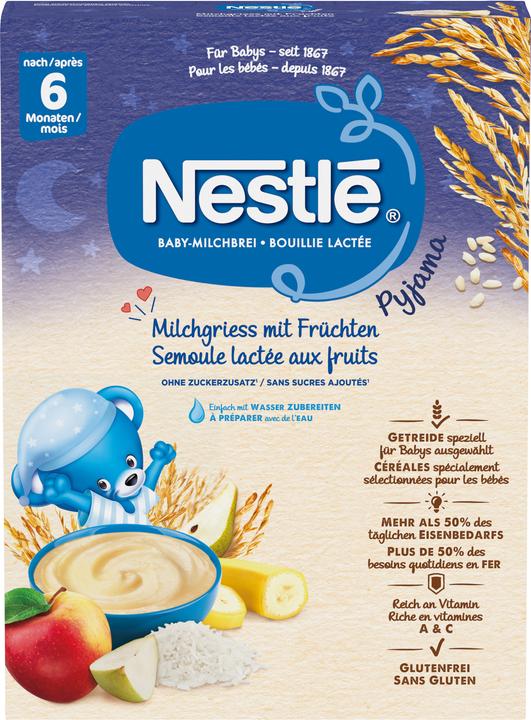 Image du produit Nestlé Semoule de riz Pyjama avec fruits 6 mois (288 g)