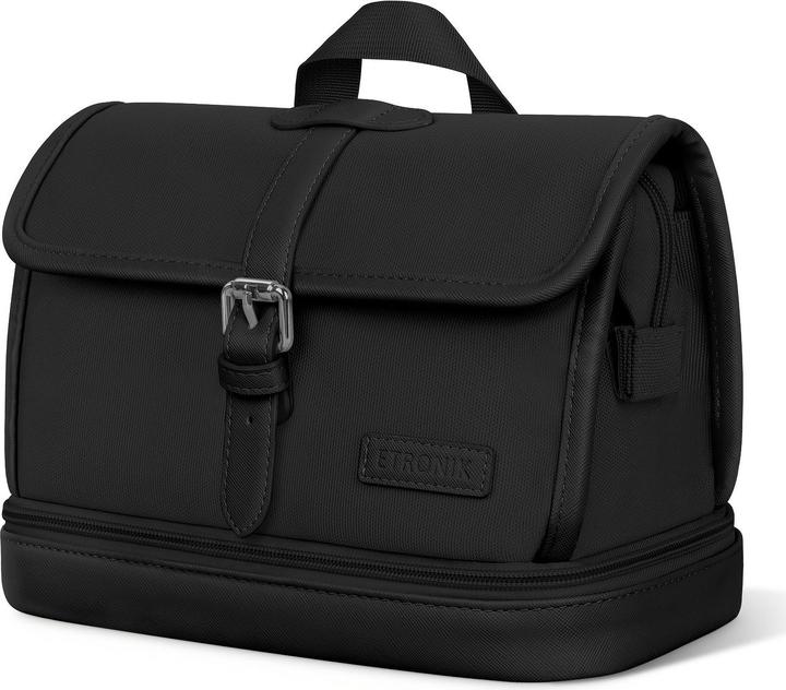 Only-Bags.Store Nylon-Reise-Makeup-Tasche mit grosser Öffnung, wasser- und staubdichtes Kosmetik-Etui mit separatem