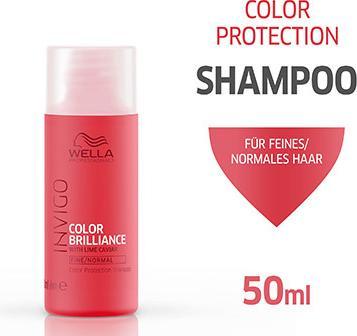 Produktbild Wella Invigo Color Brilliance Shampoo Fine - (50 ml, Flüssiges Shampoo)