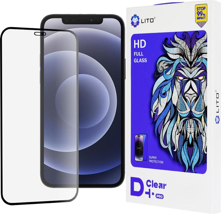 Image du produit Lito - D+ Pro Clear - iPhone 12 / iPhone 12 Pro - Black (1 pièce(s), Apple iPhone 12 Pro, Apple iPhone 12)