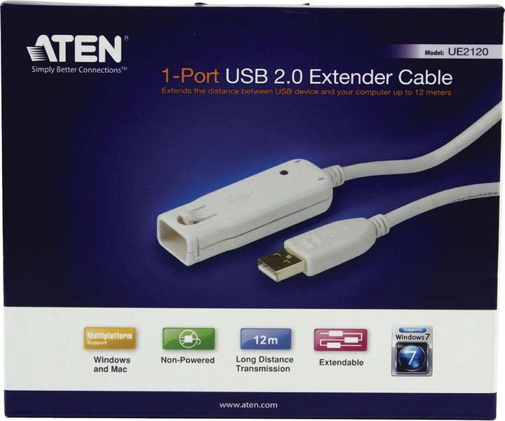 Actual product image Aten UE2120 USB extension cable (12 m, USB 2.0)