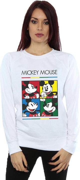 Actual product image Disney Womens/Ladies Mickey Mouse Square Colour Sweatshirt (XXL)