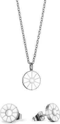 Bering Arctic Symphony Ring (Edelstahl, Silber-behandelt, Emaille: Weiss, Geschliffen)