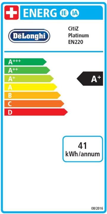 Energie-Label De'Longhi Nespresso CitiZ Platinum (NESPRESSO Original)