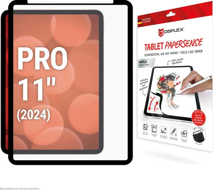 Immagine prodotto Displex Tablet Papersense, Tablet Paper Feeling Schutzfolie (1 Pezzo/i, iPad Pro 11 2024 (M4))