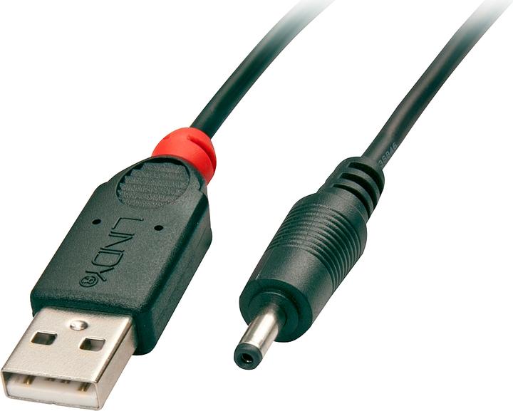 Produktbild Lindy Adapterkabel USB A 2,5/0, DC-Hohlstecker (1.50 m)