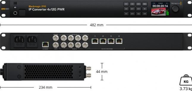 Produktbild Blackmagic 2110 IP Converter 4x12G PWR
