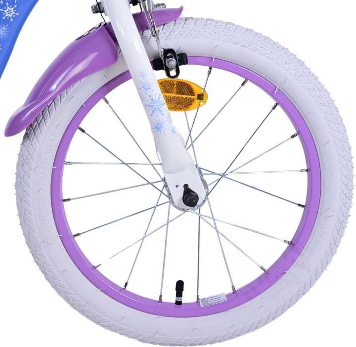 Produktbild Disney Frozen 2 16-Zoll-Kinderfahrrad Blau/Lila - Sicherheit, Spass und Stil in einem! (16")