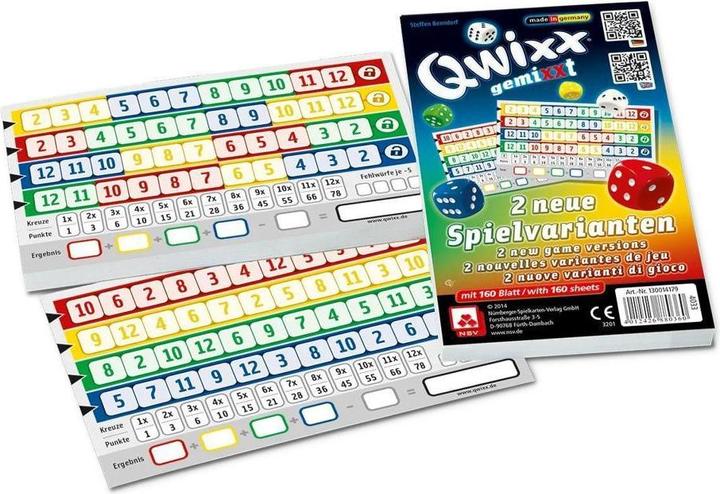 Actual product image NSV Qwixx gemiXXt additional blocks (German)