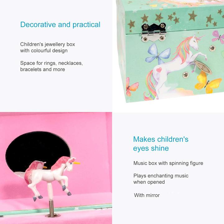 Produktbild Intirilife Schmuckschatulle mit Spieluhr und Musik für Kinder