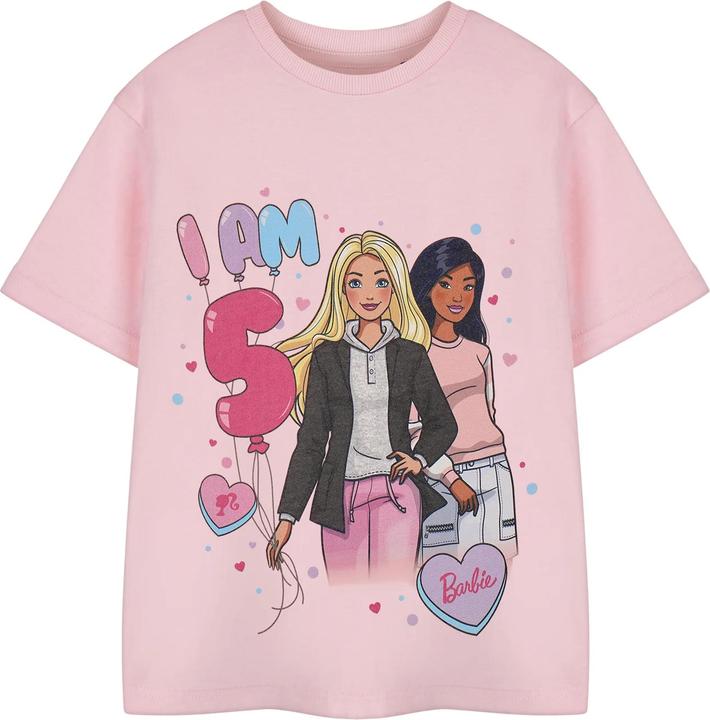 Barbie I Am 5 TShirt Mädchen Geburtstag kurzärmlig (116)