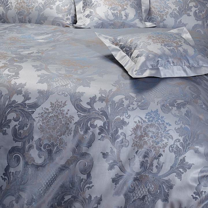 Image du produit Curt Bauer Linge de lit damassé en brocart maco Louis XIV bleu roi (Set de linge de lit, 135x200 cm + 80x80 cm)