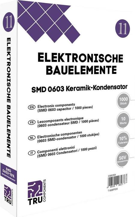 Produktbild Tru Components ChipKondensatoren Album 11 Serie 0603 50V tlg