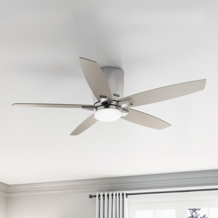 Produktbild Hunter Fans Deckenventilator Valencia Nickel mit LED & Fernbedienung (42 dB)