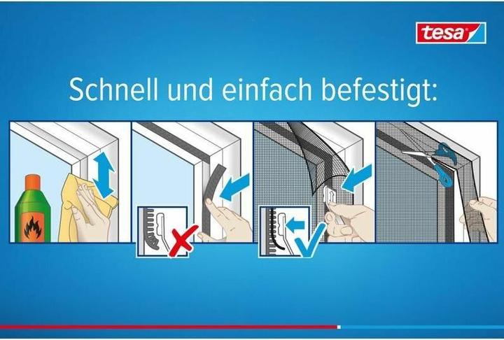 Actual product image tesa Pollen protection grille, for allergy sufferers, can be closed incl. self-adhesive Velcro tape (150 x 180 cm)