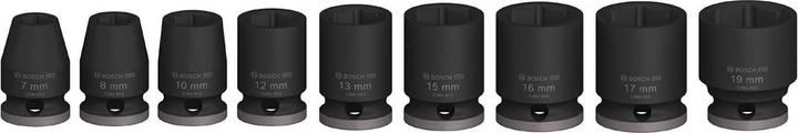 Produktbild Bosch Professional Zubehör PRO Impact Steckschlüsseleinsatz-Set, 3/8", Standard, 9-tlg. (15 mm, 13 mm, 17 mm, 12 mm, 16 mm, 19 mm, 7 mm, 10 mm, 8 mm)