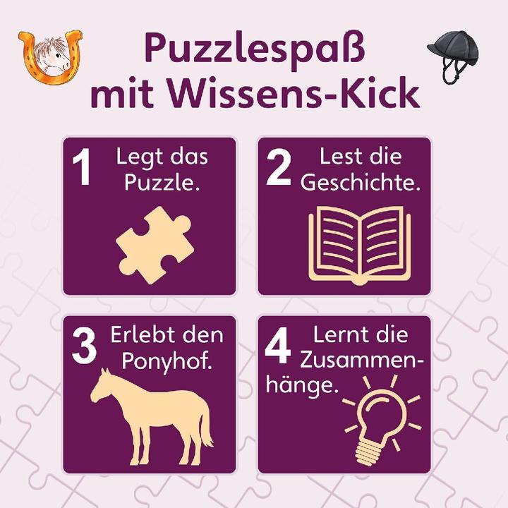 Actual product image Kosmos Knowledge puzzle WAS IST WAS Junior - Discover the pony farm (54 pieces)