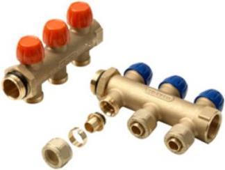 Produktbild Wavin Tigris Fordelerrørssaet 1" 3vejs Inkl. 20x2,0 mm Pex koblingssaet