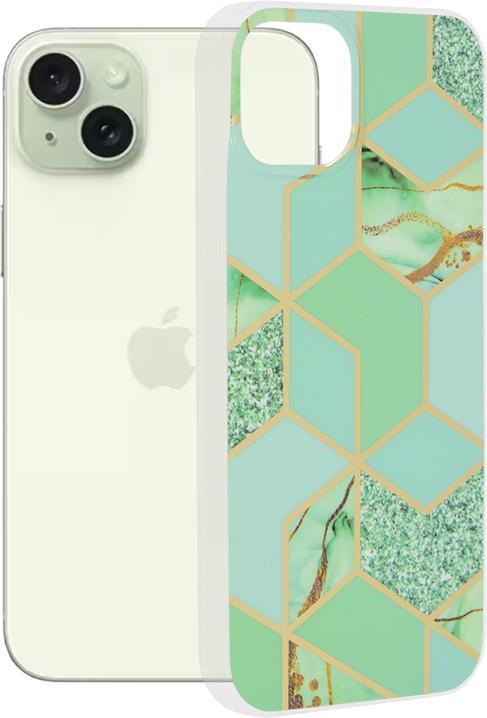 Image du produit Techsuit - Marble Series - iPhone 15 Plus - Green Hex (Apple iPhone 15 Plus)