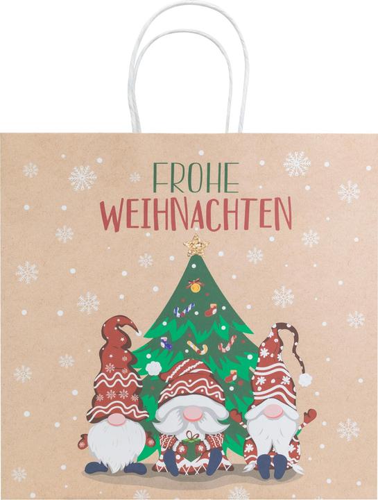 Image du produit Idena Sac cadeau Noël lutin multicolore 28x15x28cm (Pochette cadeau)